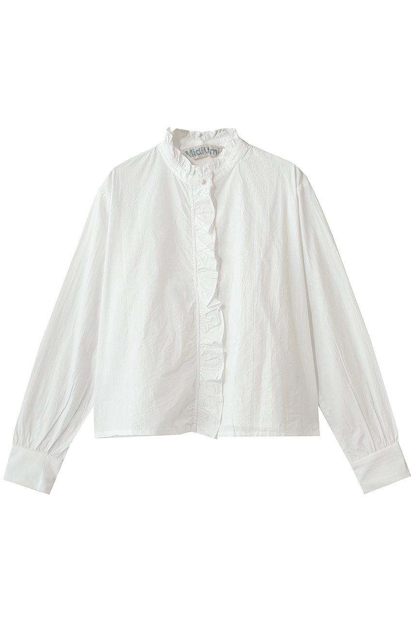 MidiUmi frill short shirt シャツ (off white, F) ミディウミ ELLE SHOP