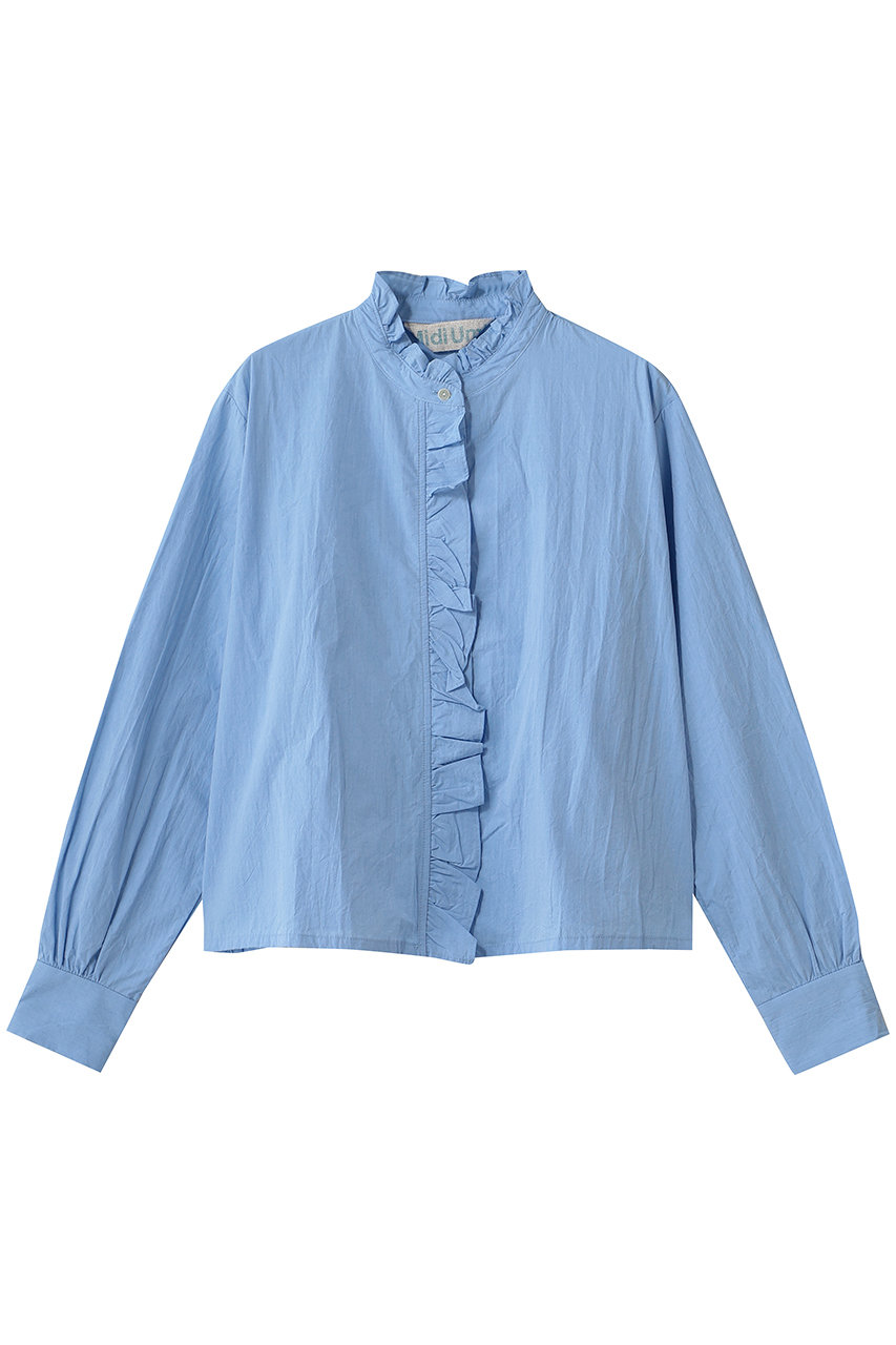 MidiUmi frill short shirt シャツ (l.blue, F) ミディウミ ELLE SHOP