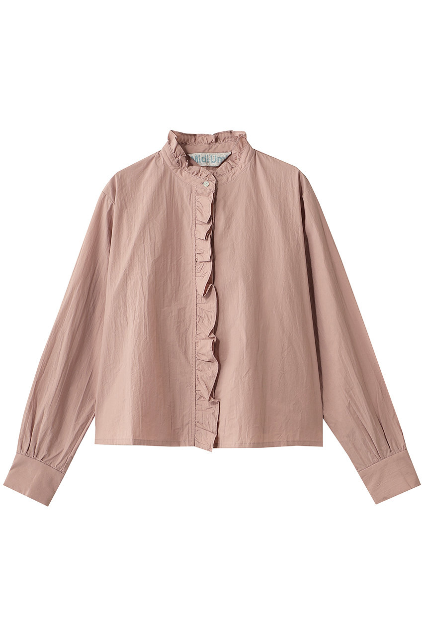 MidiUmi frill short shirt シャツ (pink, F) ミディウミ ELLE SHOP