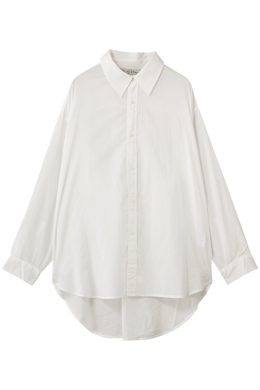 MidiUmi sheer oversized shirt シャツ (off white, F) ミディウミ ELLE SHOP