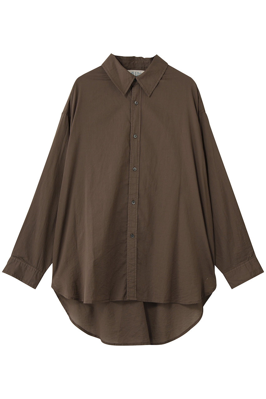 MidiUmi sheer oversized shirt シャツ (brown, F) ミディウミ ELLE SHOP