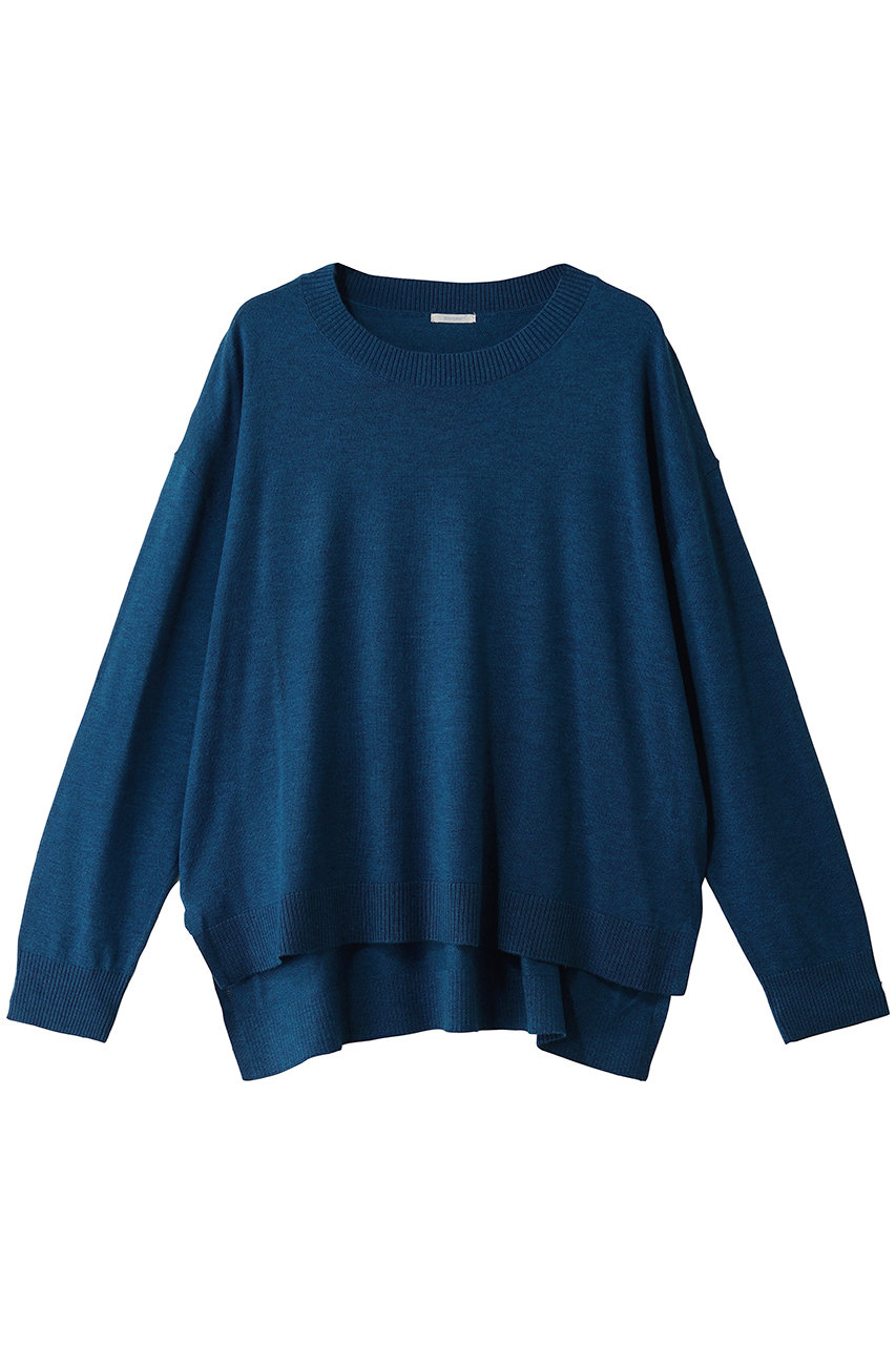 MidiUmi wide knit PO プルオーバー (blue, F) ミディウミ ELLE SHOP
