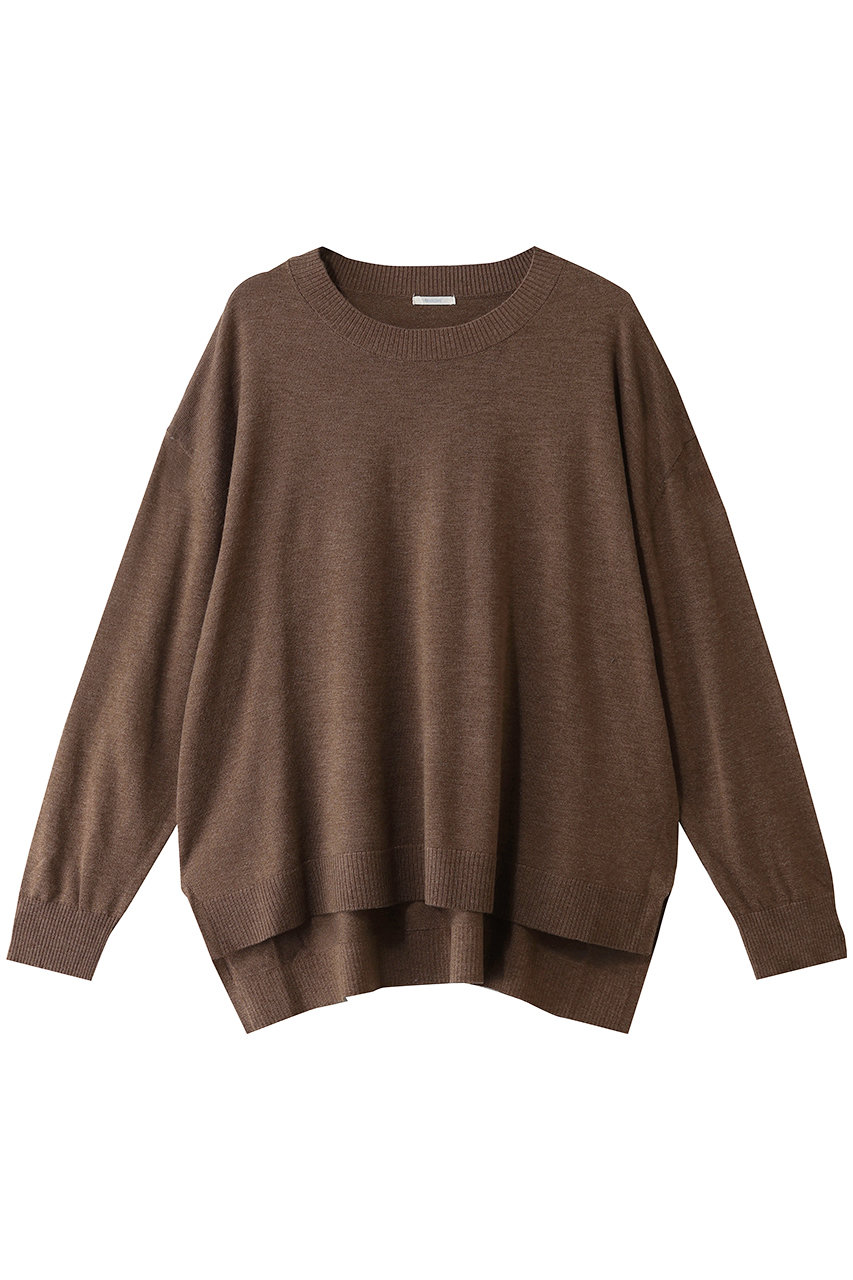 MidiUmi wide knit PO プルオーバー (brown, F) ミディウミ ELLE SHOP
