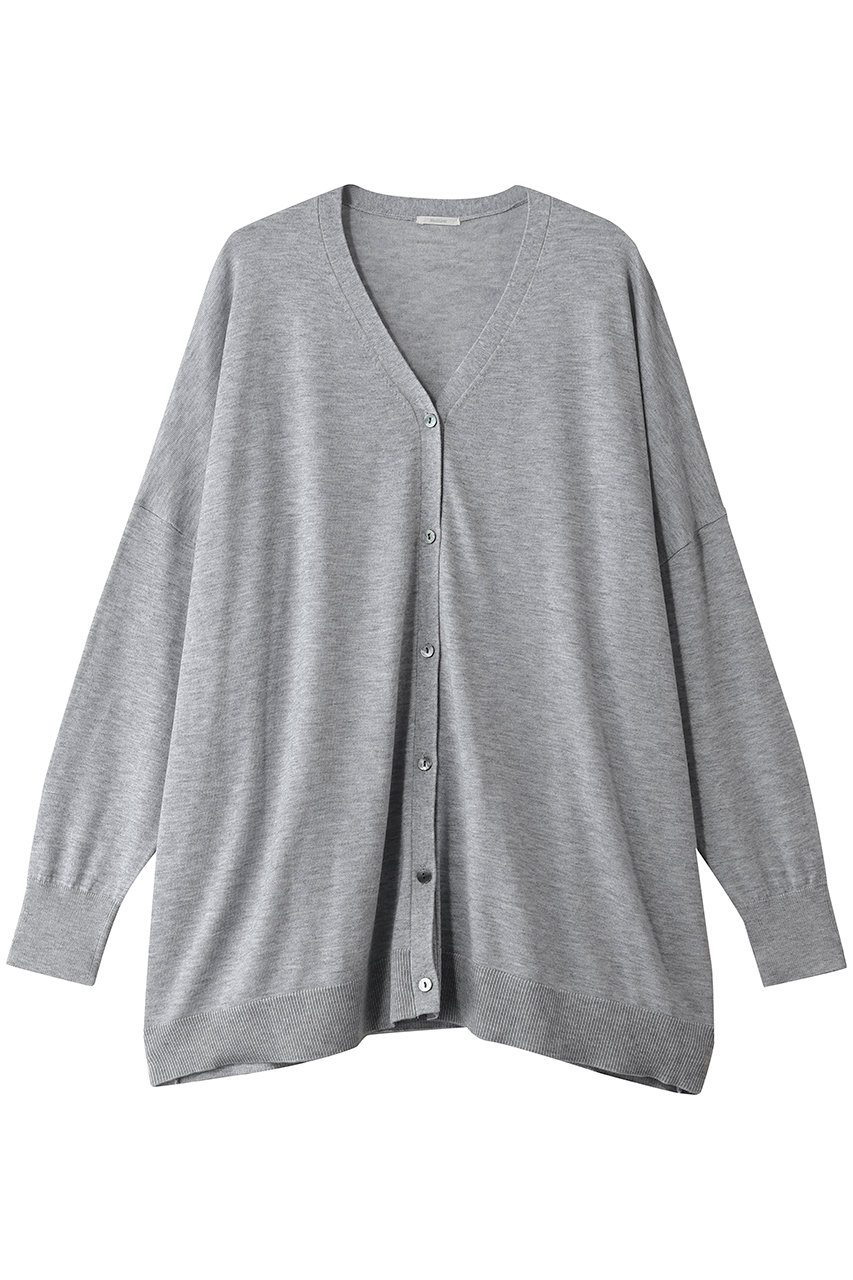 MidiUmi wide knit CD カーディガン (l.gray, F) ミディウミ ELLE SHOP