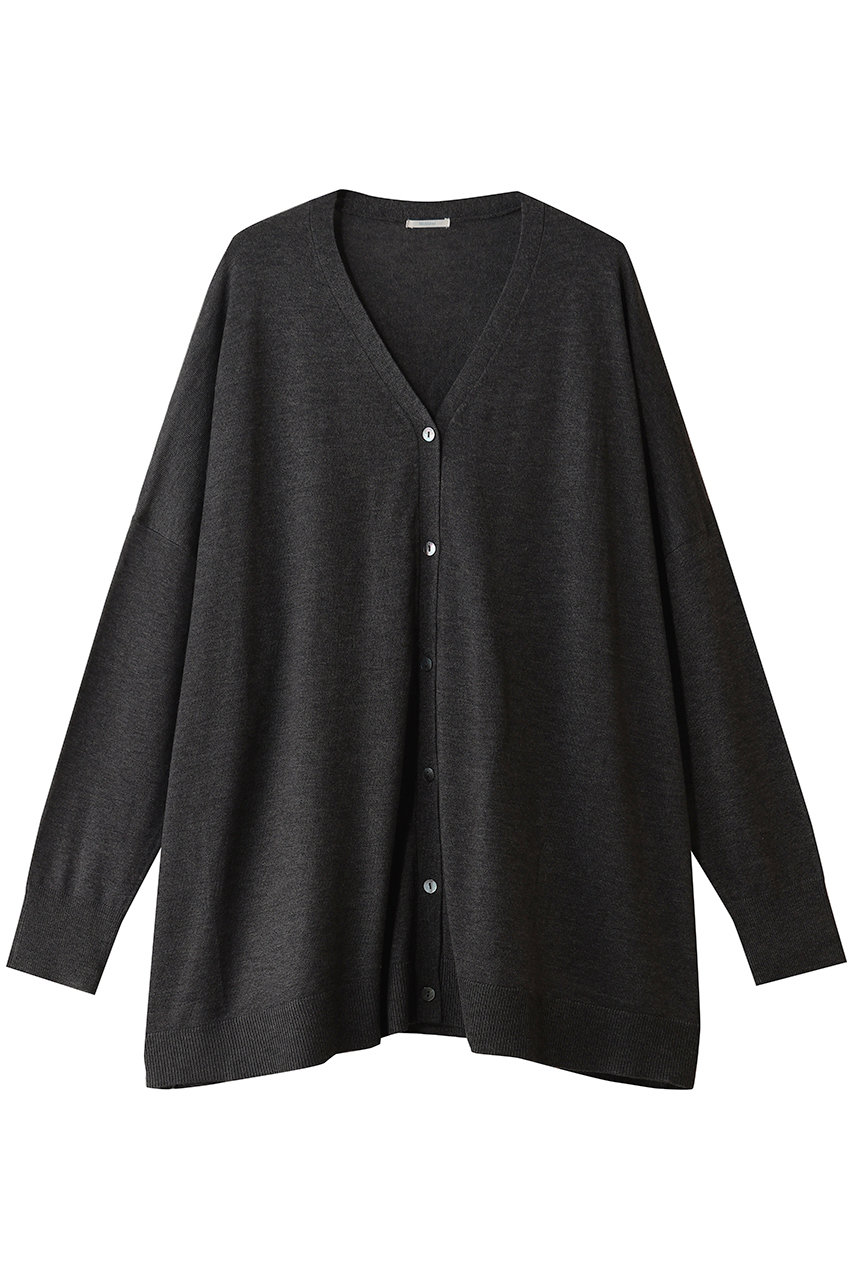 MidiUmi wide knit CD カーディガン (c.gray, F) ミディウミ ELLE SHOP