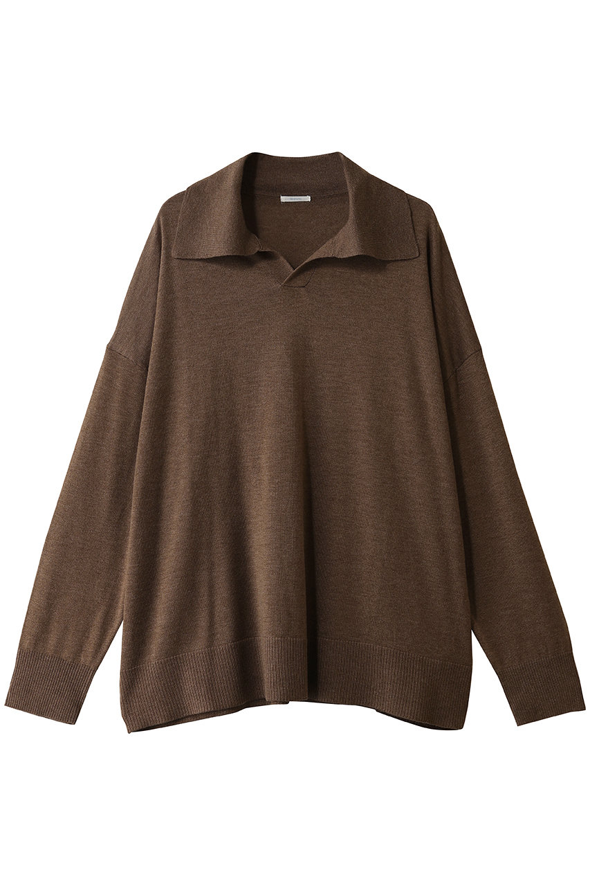 MidiUmi skipper knit PO プルオーバー (brown, F) ミディウミ ELLE SHOP