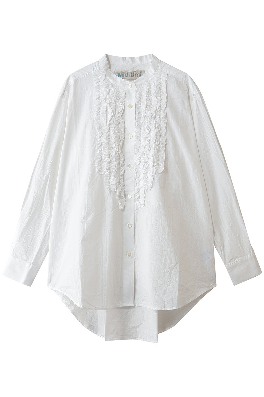 MidiUmi front frill shirt シャツ (off white, F) ミディウミ ELLE SHOP
