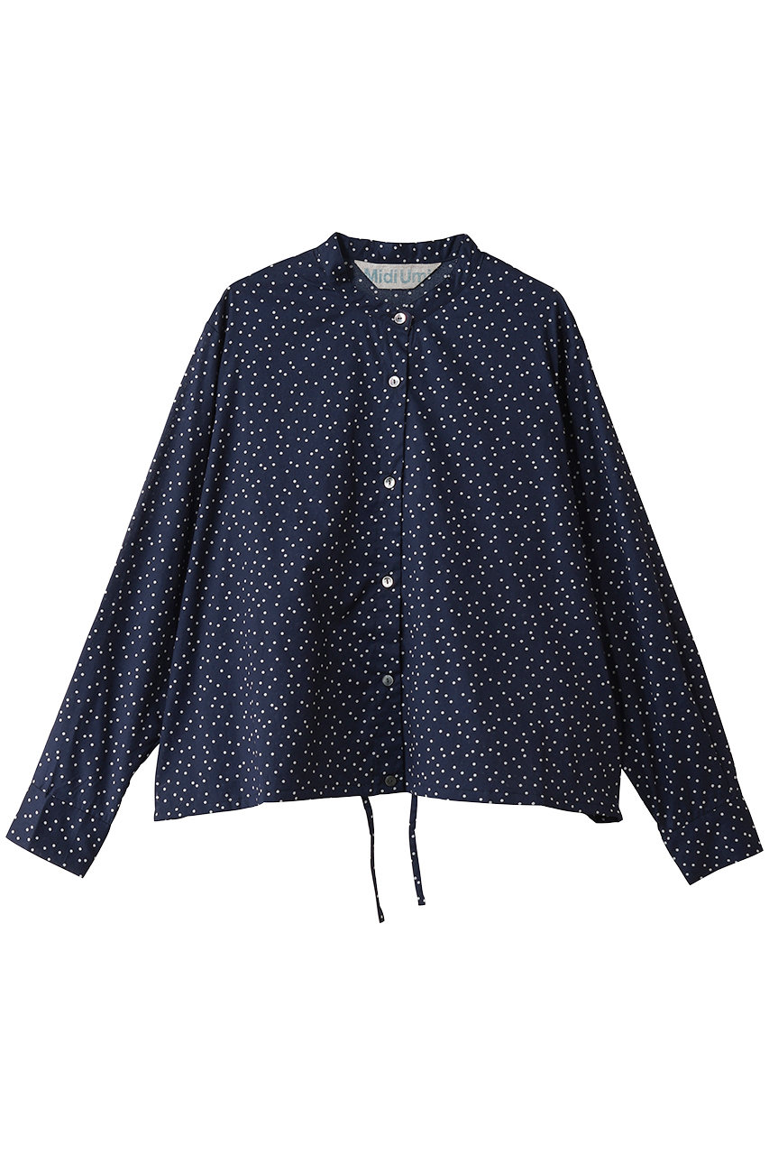 MidiUmi baloon dot shirt シャツ (navy, F) ミディウミ ELLE SHOP