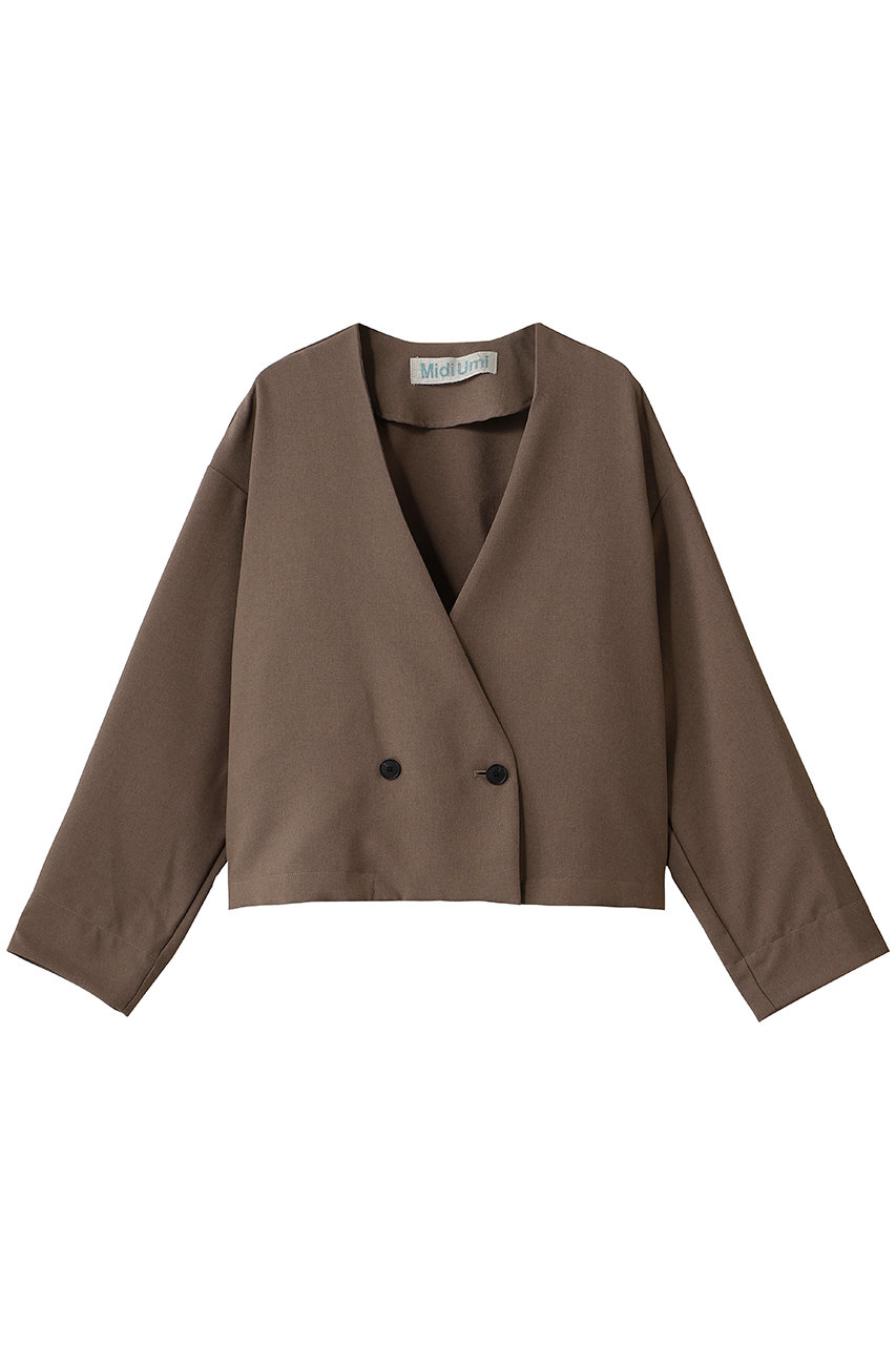 MidiUmi comfort short CD カーディガン (brown, F) ミディウミ ELLE SHOP