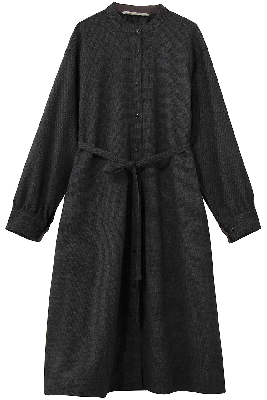 MidiUmi stand collar coat OP ワンピース (c.grayA, F) ミディウミ ELLE SHOP