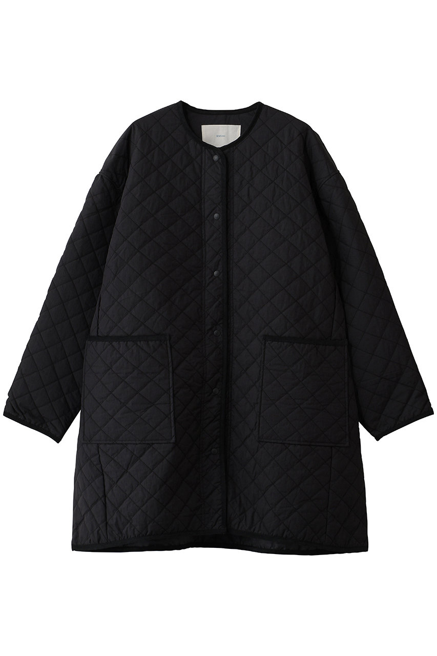 MidiUmi quilting long coat コート (black, F) ミディウミ ELLE SHOP