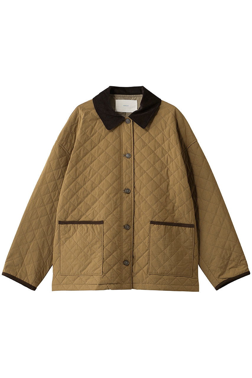 MidiUmi quilting jacket ジャケット (beige, F) ミディウミ ELLE SHOP