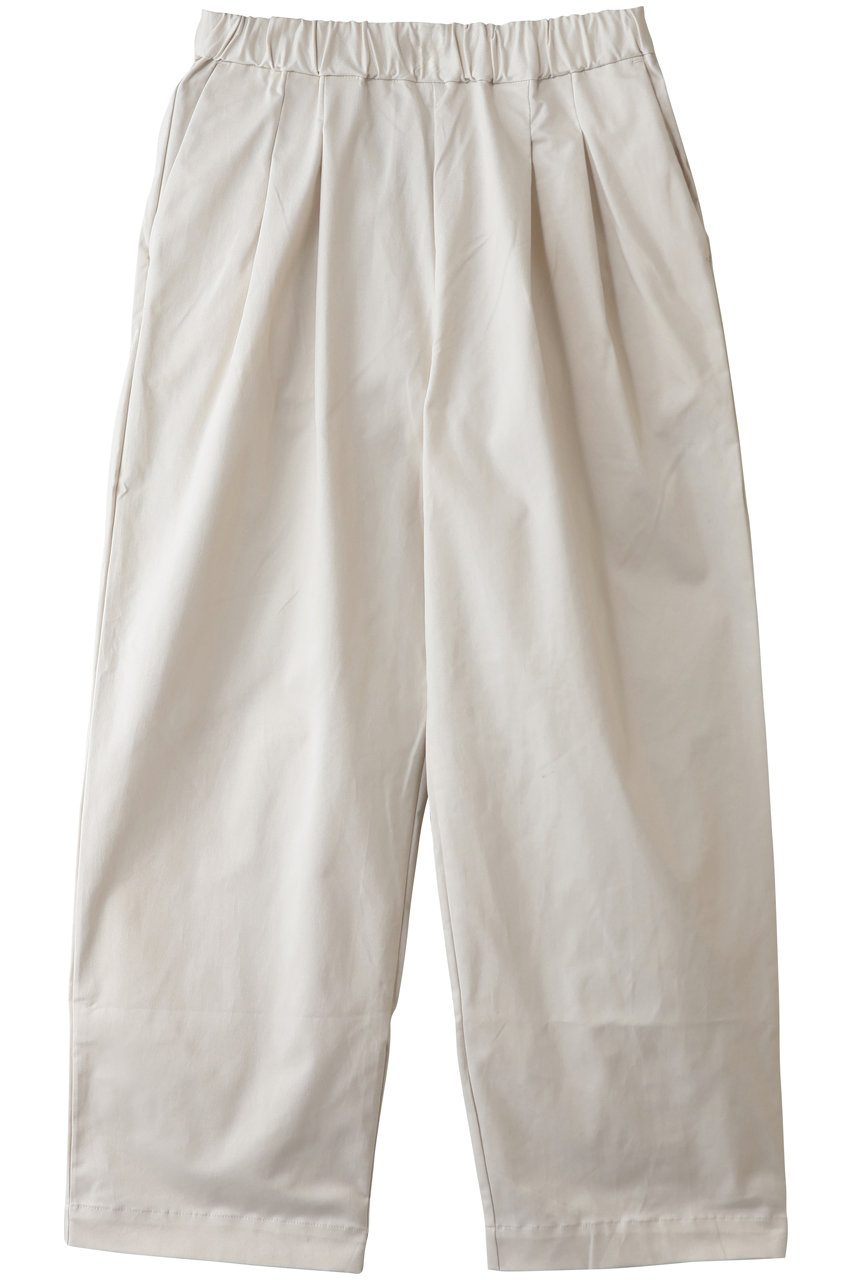 MidiUmi color tuck chino easy PT パンツ (ivory, F) ミディウミ ELLE SHOP