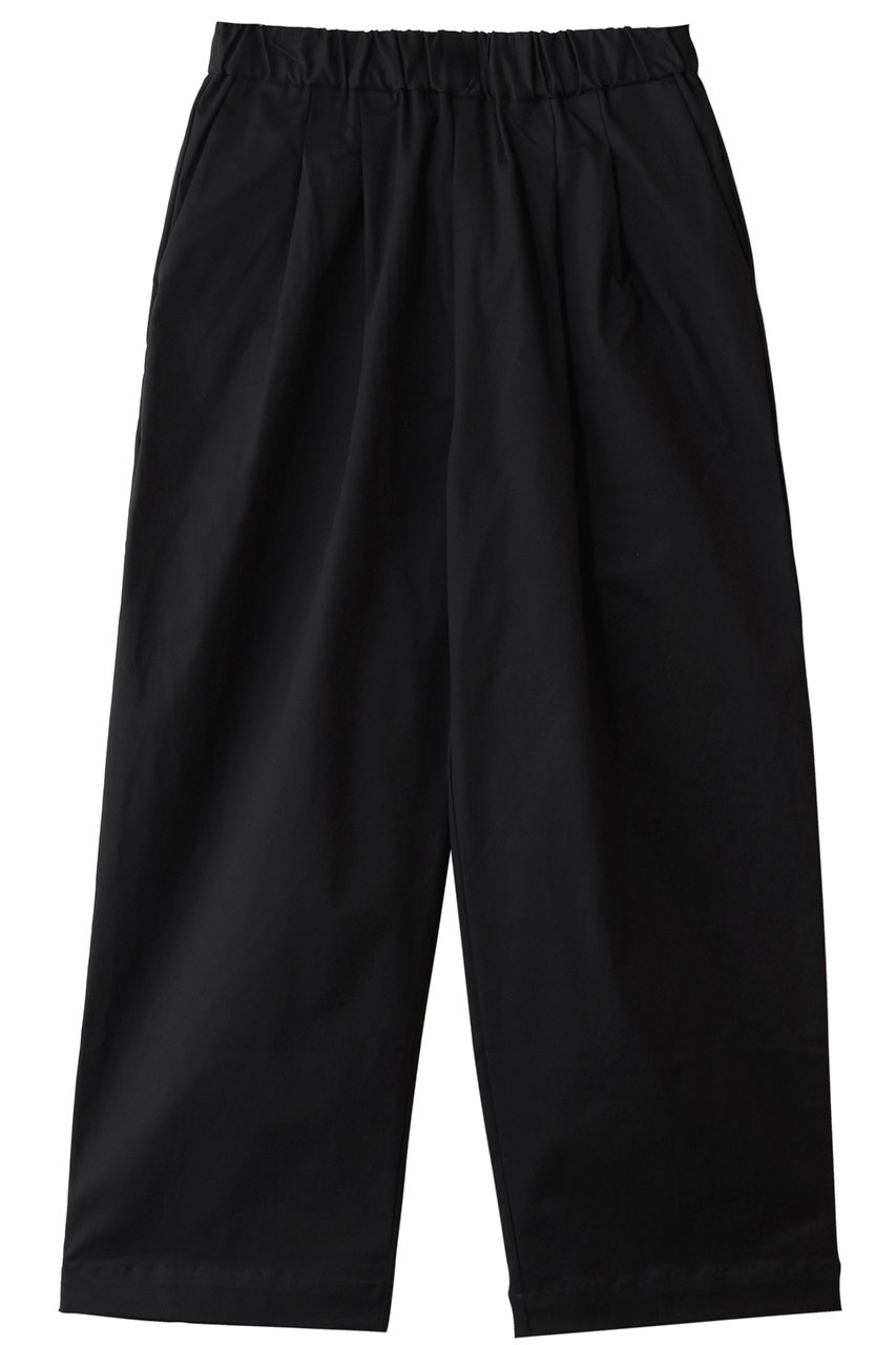 MidiUmi color tuck chino easy PT パンツ (black, F) ミディウミ ELLE SHOP