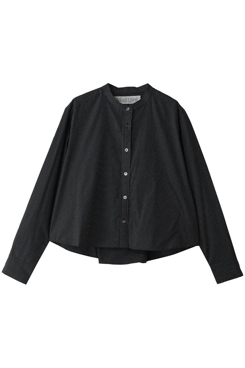 MidiUmi dot short shirt シャツ (black, F) ミディウミ ELLE SHOP