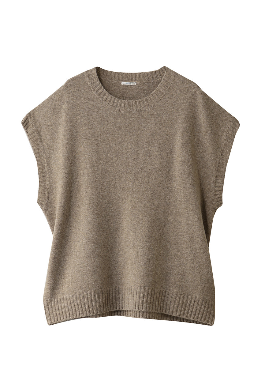 MidiUmi shetland wool vest ベスト (beige, F) ミディウミ ELLE SHOP
