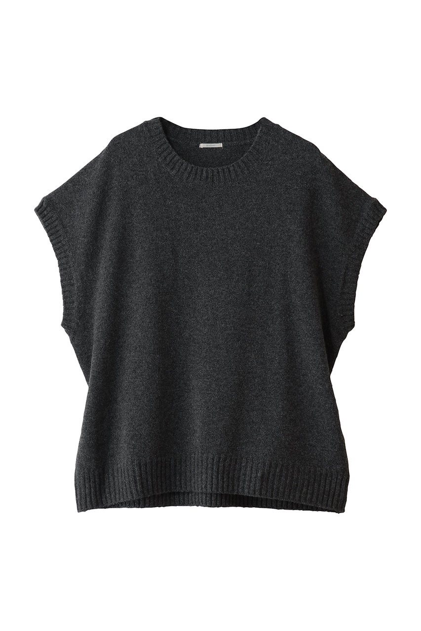 MidiUmi shetland wool vest ベスト (c.gray, F) ミディウミ ELLE SHOP
