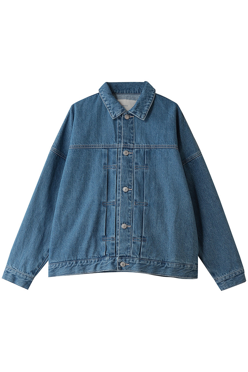 MidiUmi wide denim JK ジャケット (blue, F) ミディウミ ELLE SHOP