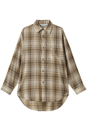 ミディウミ/MidiUmiのsheer check wide shirt シャツ(110400/110403)