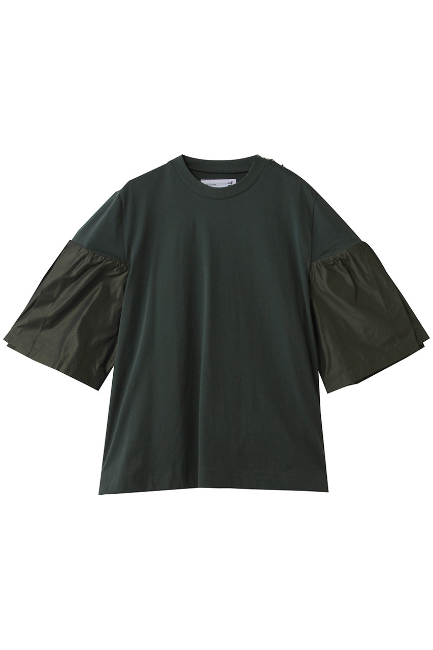 フェニックス/PHENIXのASYMMETRIC DRAPE TIE BLOUSE TEE(khaki/PO-26020-TL)
