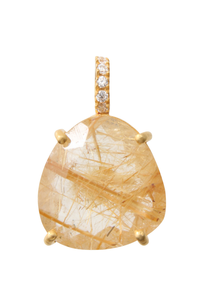 クイ/Kui Co.のルチルクォーツ チャーム(イエロー/RAW-CM483)