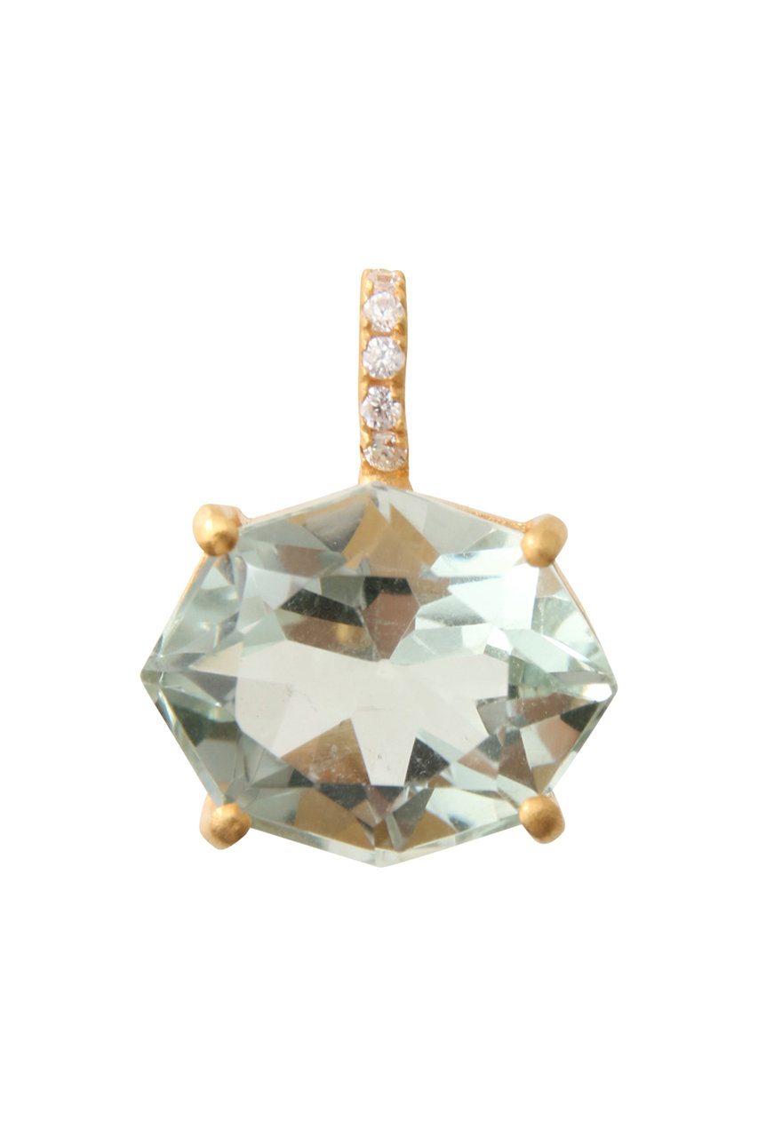 クイ/Kui Co.のグリーンアメジスト チャーム(ライトグリーン/RAW-CM641)