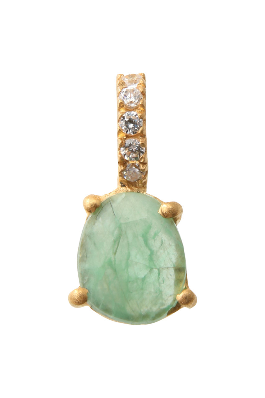 クイ/Kui Co.のエメラルド チャーム(グリーン/RAW-CM784)