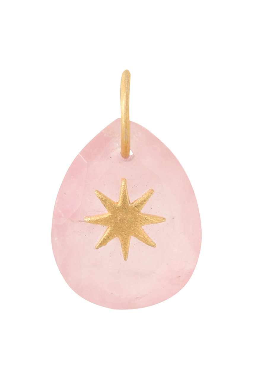クイ/Kui Co.のローズクォーツ チャーム with Star(ピンク/LIN-CM192)