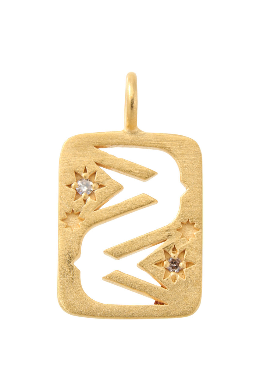 クイ/Kui Co.のジルコニア メタルチャーム(ホワイト/RAW-CM448)