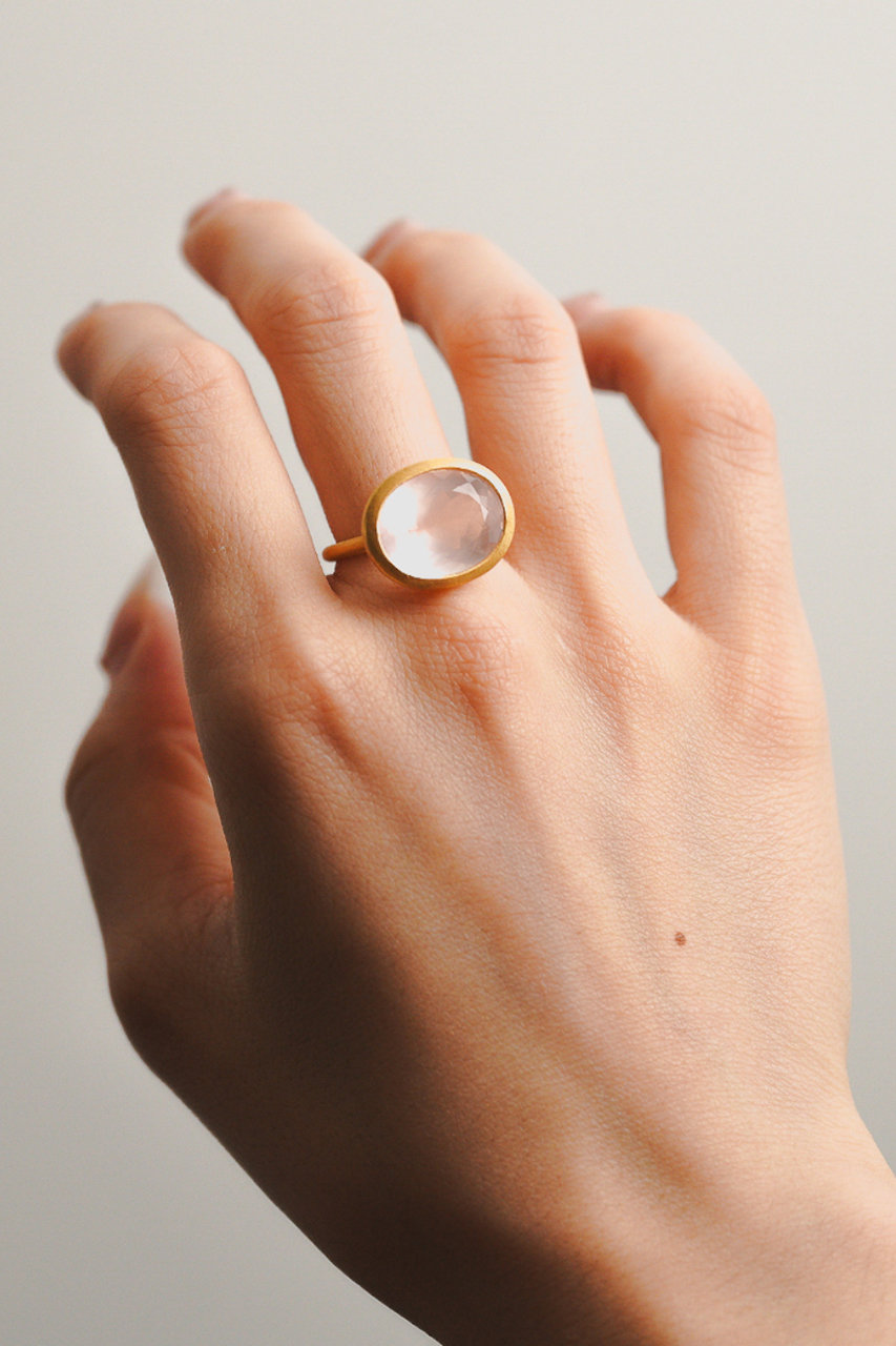 Kui Co.(クイ)｜ローズクォーツ リング/ピンク の通販｜ELLESHOP