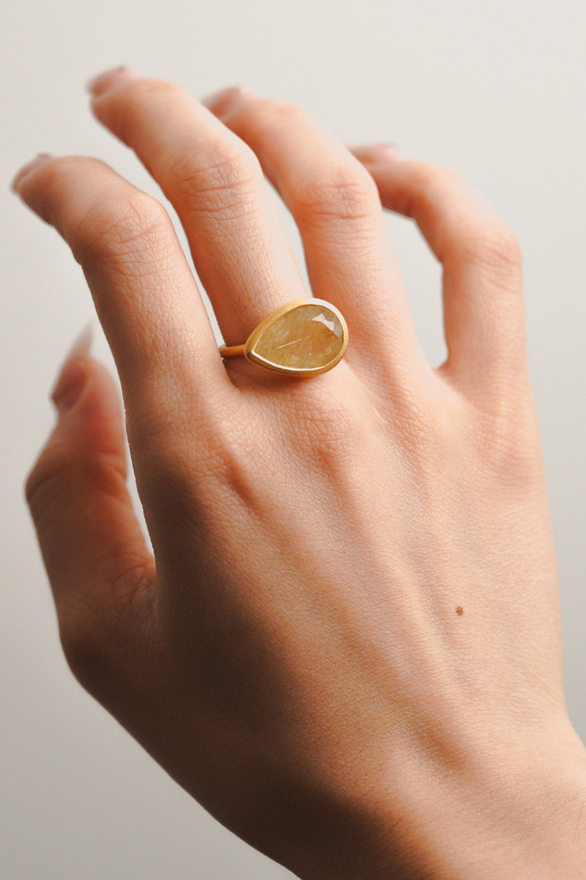 Kui Co.(クイ)｜ルチルクオーツ リング/ゴールド の通販｜ELLESHOP 