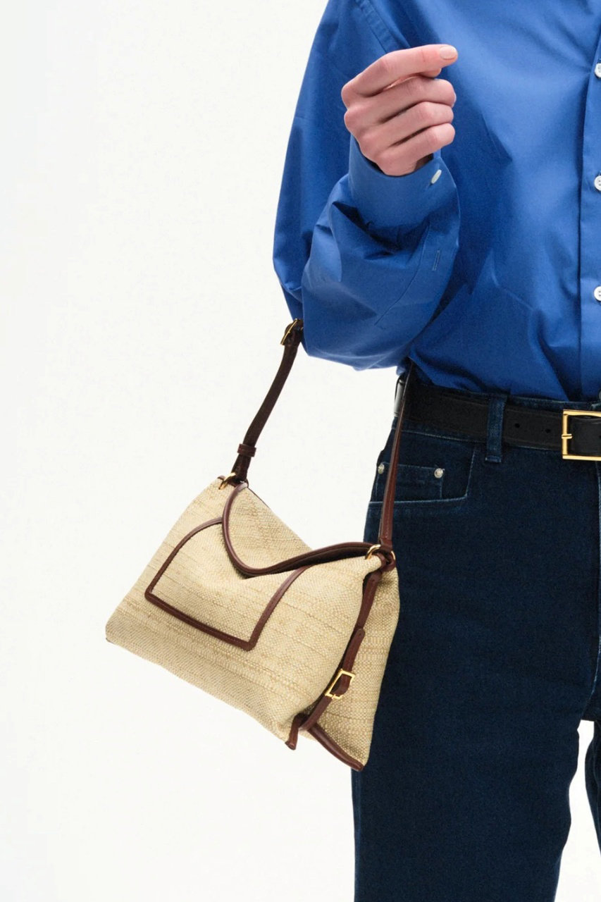 WANDLER(ワンドラー)｜Penelope Slouch Bag(Raffia)/ベージュ ラフィア