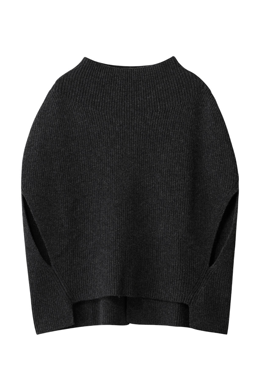 フォーエーエム/FOURAMのWOOL RIB KNIT PONCHO(DARK GRAY/44-02-64-02002)