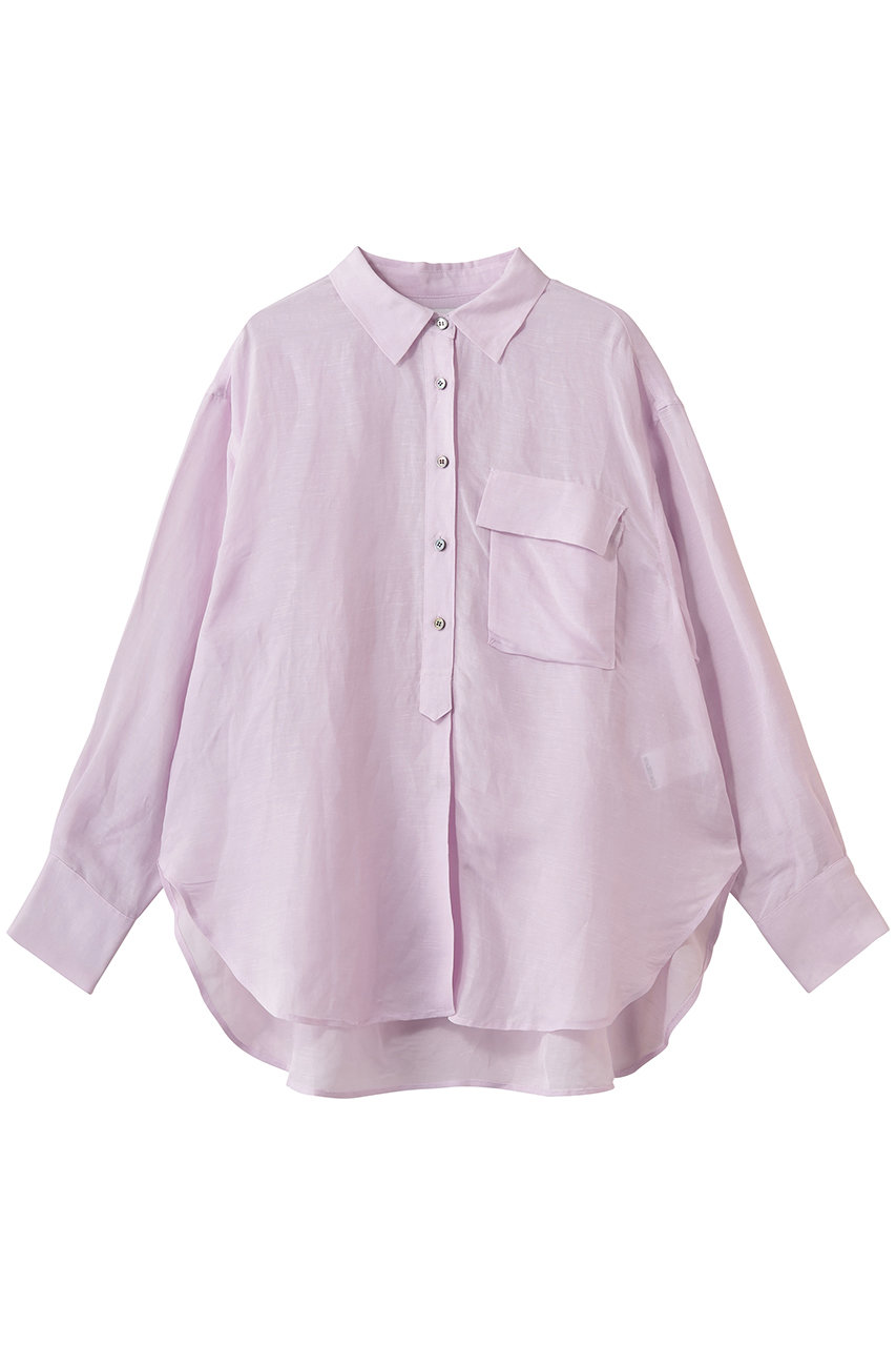 フォーエーエム/FOURAMのSHEER LINEN SHIRT(PINK/44-01-61-01004)