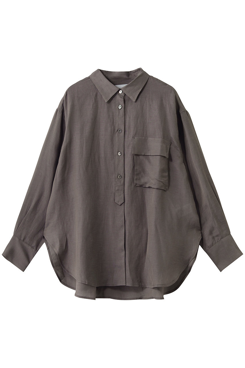 フォーエーエム/FOURAMのSHEER LINEN SHIRT(BROWN/44-01-61-01004)