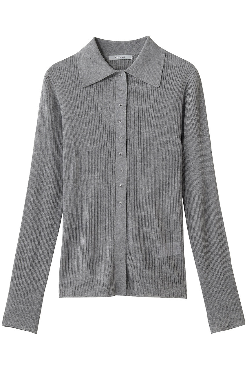フォーエーエム/FOURAMのKNIT POLO SHIRT(GRAY/44-02-61-02001)