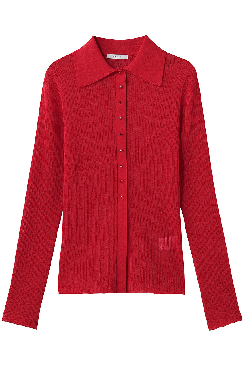 フォーエーエム/FOURAMのKNIT POLO SHIRT(RED/44-02-61-02001)