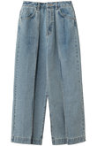 TUCKED DENIM PANTS