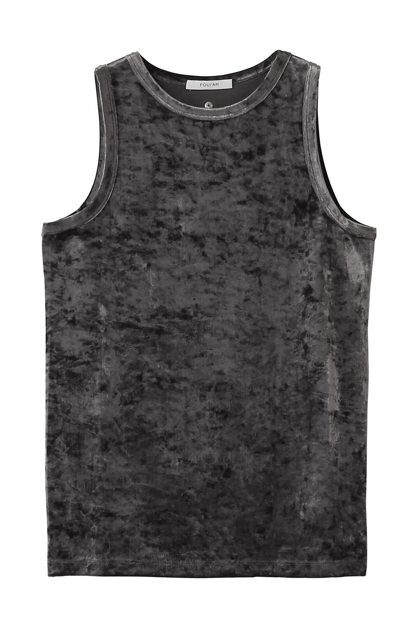 フォーエーエム/FOURAMのSTRETCH VELOUR TANK TOP(DARK BROWN/44-03-52-03007)