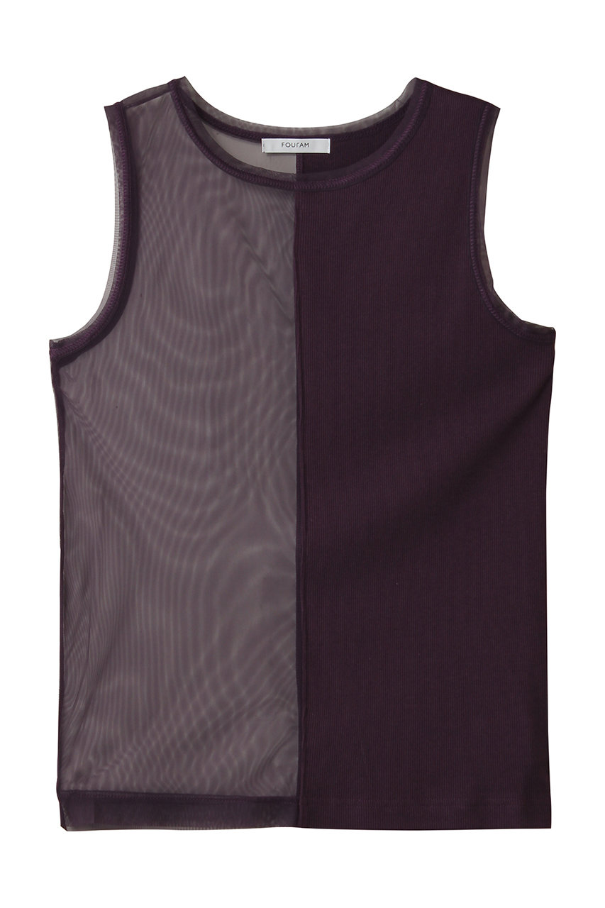 フォーエーエム/FOURAMのHALF SHEER TANK TOP(DARK PURPLE/44-03-52-03005)