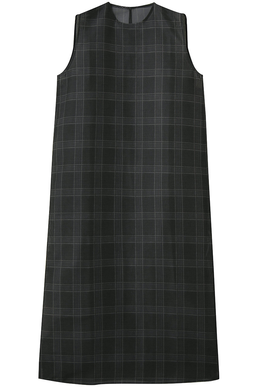 FOURAM CHECK ORGANZA DRESS (BLACK, F) フォーエーエム ELLE SHOP