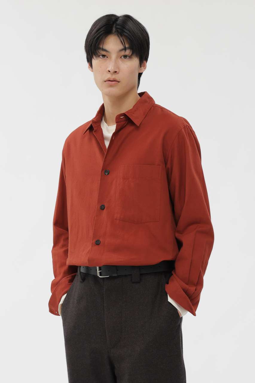 マーガレット・ハウエル メン/MARGARET HOWELL MENのCOTTON CASHMERE TWILL SHIRT(レッド/5795250216)