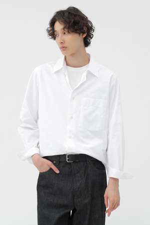 マーガレット・ハウエル メン/MARGARET HOWELL MENのPLAIN COTTON POPLIN SHIRT(110400/110403)