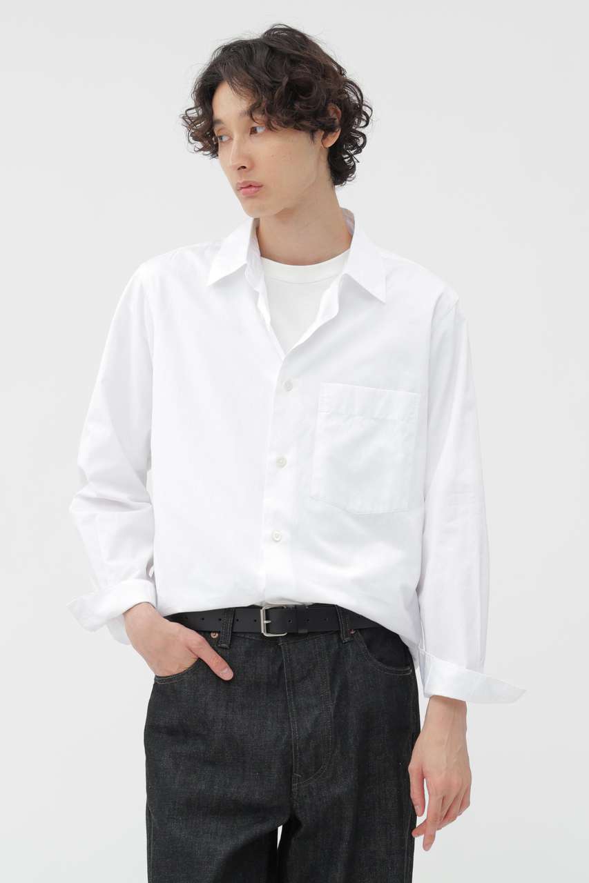 マーガレット・ハウエル メン/MARGARET HOWELL MENのPLAIN COTTON POPLIN SHIRT(ホワイト/5795250220)