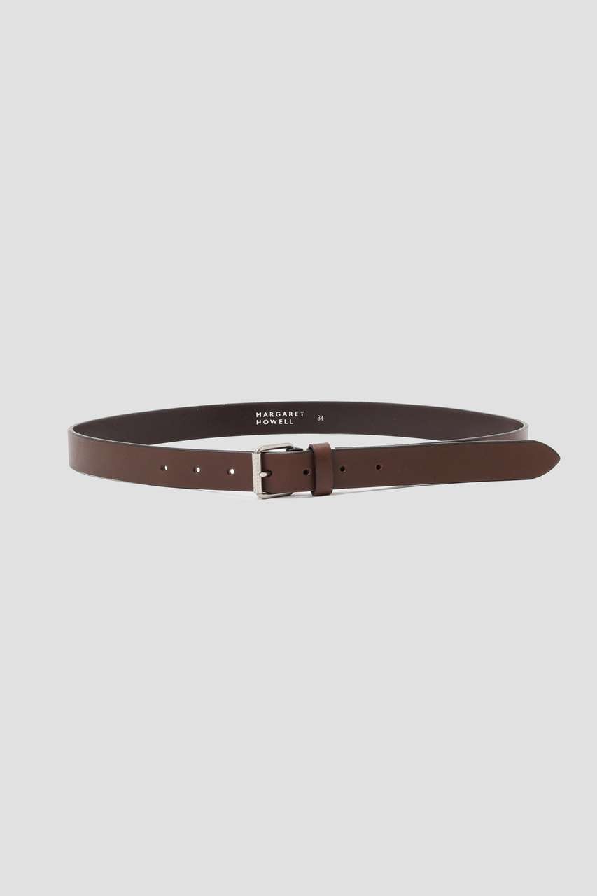 マーガレット・ハウエル メン/MARGARET HOWELL MENのOILED LEATHER NARROW BELT(ブラウン/5795277201)