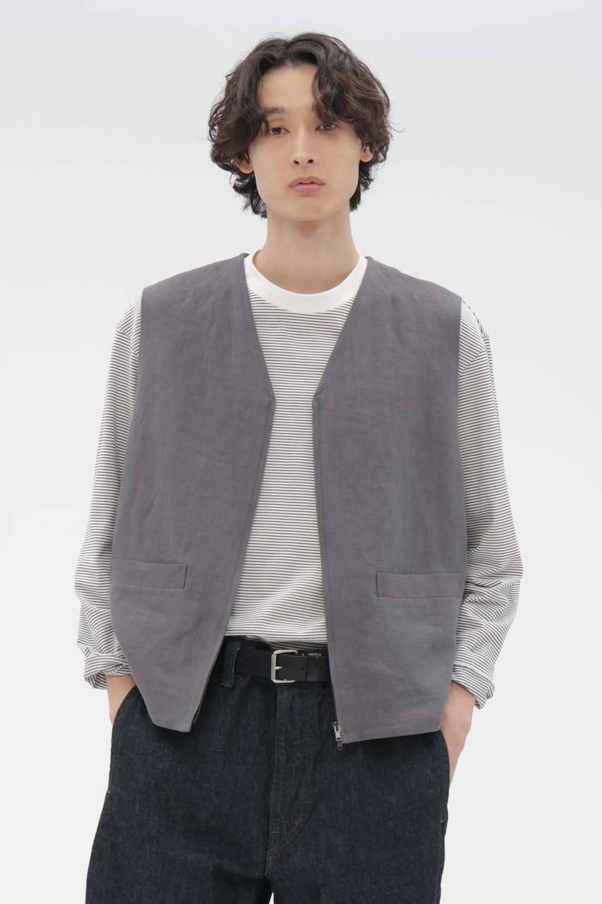 マーガレット・ハウエル メン/MARGARET HOWELL MENのCOMPACT LINEN TWILL BLOUSON(グレー/5796125203)