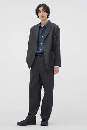 マーガレット・ハウエル メン/MARGARET HOWELL MENのCRISP WOOL PLAINWEAVE TROUSERS(110600/110601)