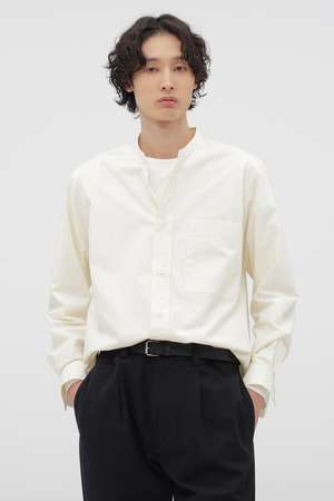 マーガレット・ハウエル メン/MARGARET HOWELL MENのCOTTON WOOL POPLIN SHIRT(110400/110403)