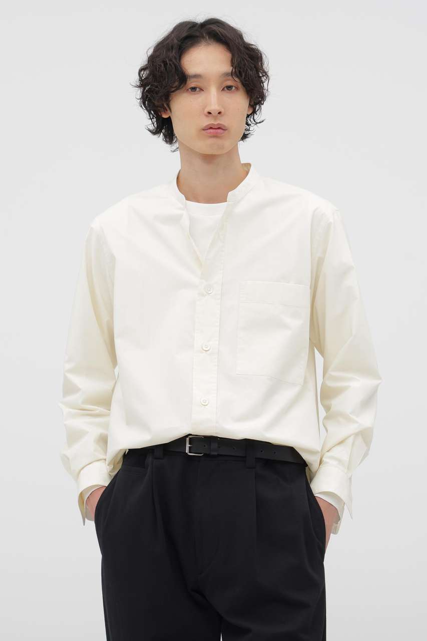 マーガレット・ハウエル メン/MARGARET HOWELL MENのCOTTON WOOL POPLIN SHIRT(ホワイト/5796150202)