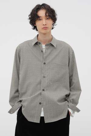 マーガレット・ハウエル メン/MARGARET HOWELL MENのDRY WOOL GINGHAM SHIRT(110400/110403)